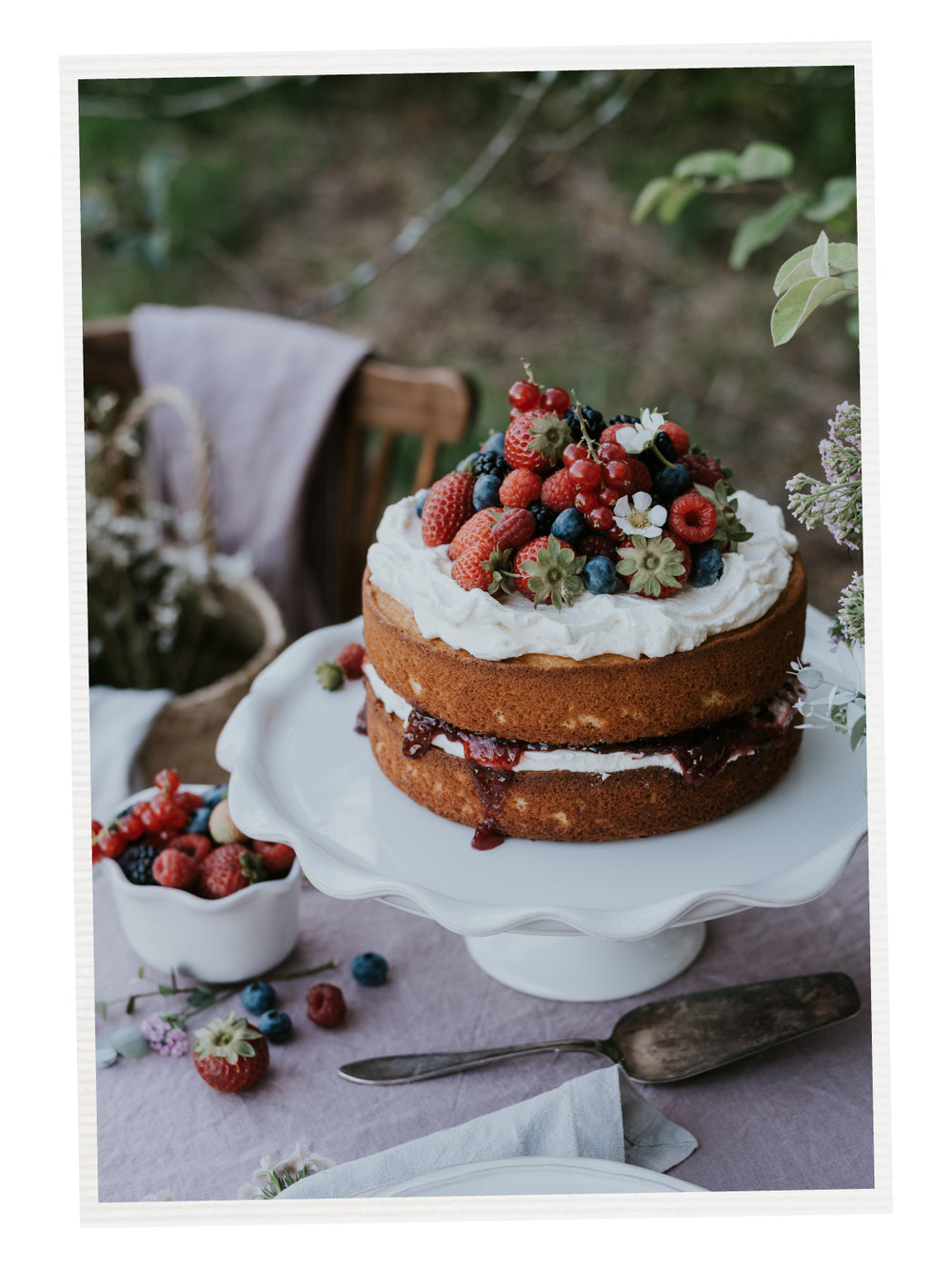 Recipes of Love - Cardamom Lemon Cake with Mascarpone and Berries